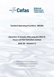 NRL003 Anisakis DNA Extraction Method