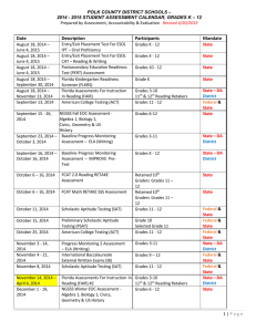 POLK COUNTY DISTRICT SCHOOLS – 2014