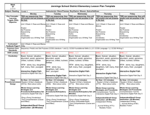 Week Of 2-2-15 Jennings School District Elementary Lesson Plan