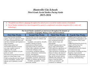 Third Grade Social Studies Pacing Guide