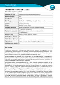 Position Details - Postdoctoral Fellowship - CSOF4