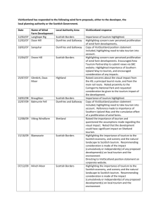 VisitScotland has responded to the following wind farm proposals