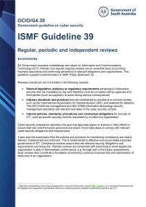 ISMF Guideline 39 - Department of the Premier and Cabinet