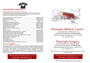 Plowright Surgery A5 Leaflet_2015