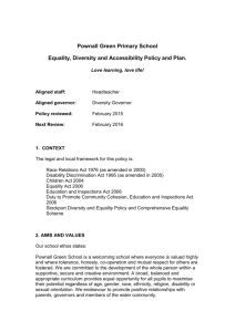 Equality and Diversity Policy 2015