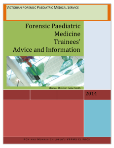 Fellows training manual 2014 - The Royal Children`s Hospital