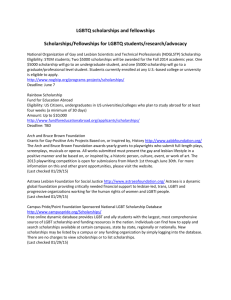 LGBTQ Fellowships/Scholarships