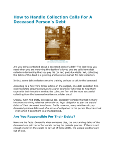 How to Handle Collection Calls For A Deceased Person