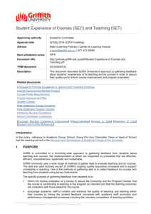 Student Experience of Courses (SEC) and Teaching (SET)