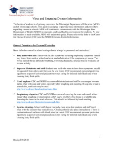 Emerging Disease Guidance - Mississippi Department of Education