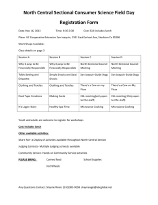 North Central Sectional Consumer Science Field Day Registration