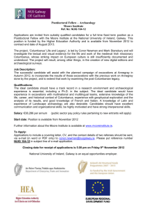 Postdoctoral Fellow – Archaeology Moore Institute Ref. No: NUIG