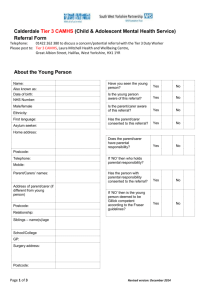 Tier 3 CAMHS Referral Form