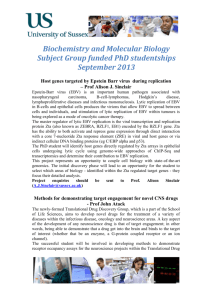 Biochemistry and Molecular Biology Subject Group funded PhD