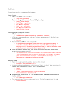 Study Guide Answer these questions on a separate sheet of paper