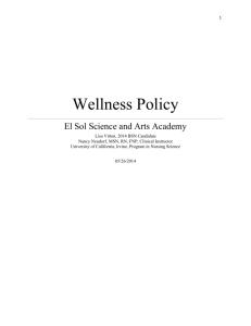 Wellness Policy - National Charter School Resource Center