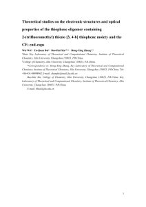 thiophene moiety and the CF 3 end-caps