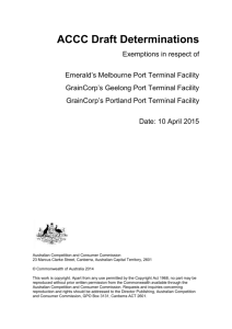 Grain catchment areas by port - Australian Competition and