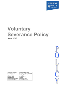Voluntary Severance Policy - Heriot