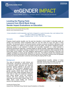 enGender Impact - Documents & Reports