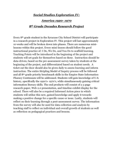 Grade 8 Research Project Outline