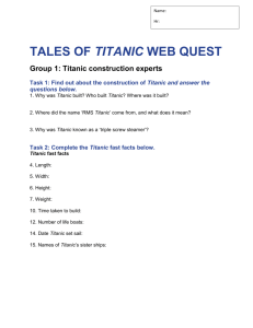Titanic Webquest