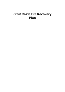 Great Divide fire recovery plan - Department of Environment, Land