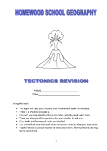 Year 10 Revision - Tectonics - Homewood School & Sixth Form Centre