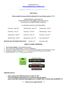 Hot Lunch Program - Registration Information