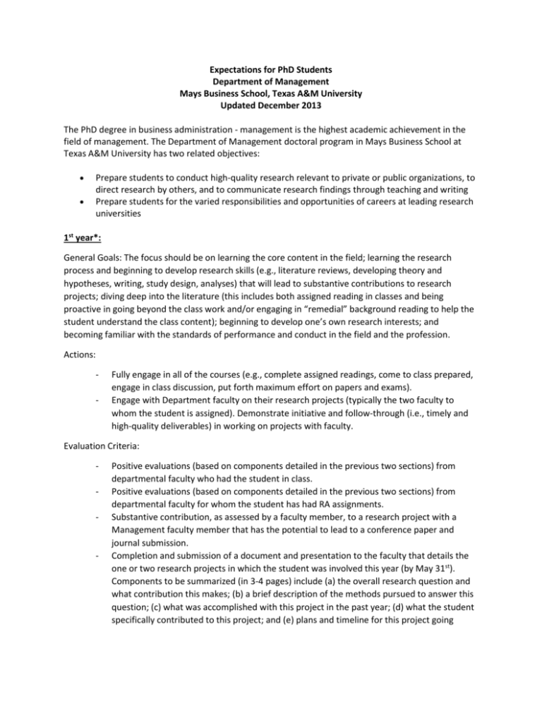 mays business school essay
