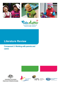 Working with parents and carers Literature Review in