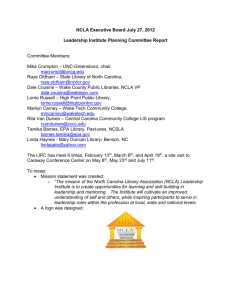 Leadership Institute - North Carolina Library Association