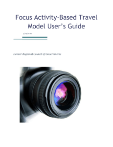 Focus User`s Guide - Denver Regional Council of Governments