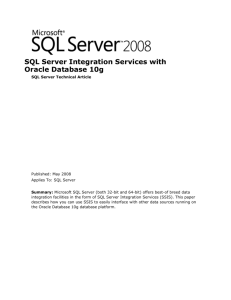 SQL Server Integration Services with Oracle Database 10g