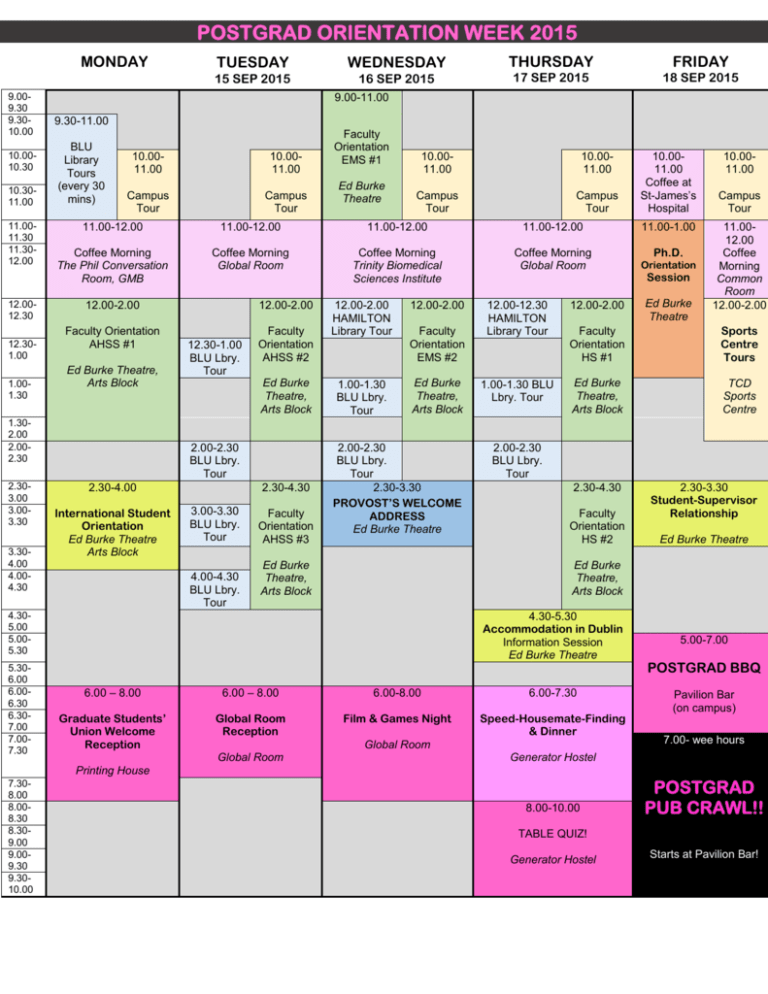 postgrad orientation week 2015