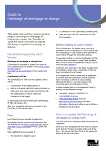 Guide to discharge of mortgage or charge [MS Word Document