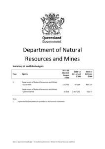 Department of Natural Resources and Mines