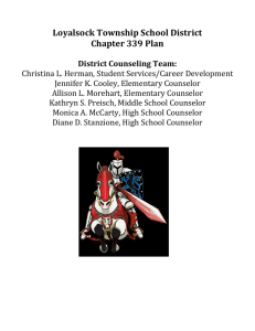 Chapter 339 College & Career Counseling Plan