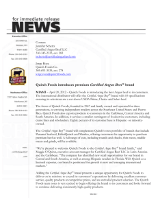 Quirch Foods introduces premium Certified Angus Beef ® brand
