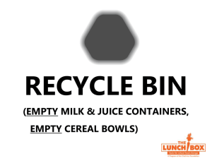 Breakfast Recycle Bin Sign