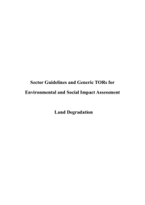 Sector Guidelines and TORs