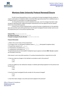 Protocol Renewal Form - Montana State University
