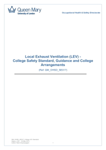 Local Exhaust Ventilation (LEV) Standard