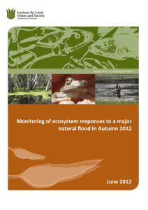 Monitoring of ecosystem responses to a major natural flood in