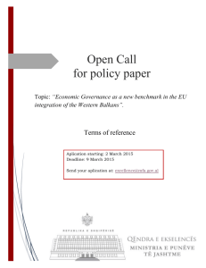 Open Call for policy paper