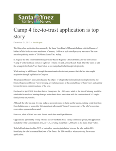 Camp 4 fee-to-trust application is top story