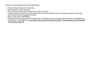 Quarter 4 Social Studies Extra Credit Guidelines
