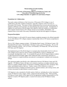 Memorandum of Understanding between University of Wisconsin