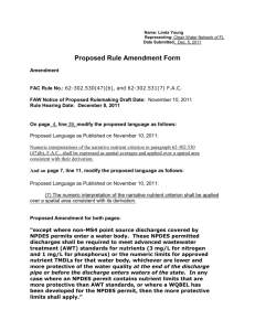 Proposed Rule Amendment Form