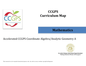 Ccgps Analytic Geometry A Unit 1 Organizer Similarity